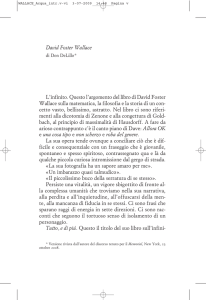 David Foster Wallace L`infinito. Questo l`argomento del