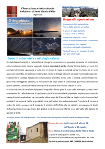 Corso di astronomia e mitologia celeste Viaggio