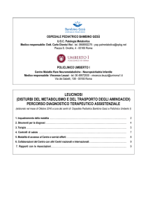leucinosi - Regione Lazio