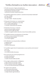 Verifica formativa su rischio meccanico