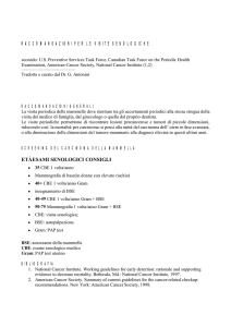 Raccomandazioni per le visite senologiche