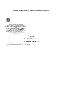 «L`INDAGINE STATISTICA» - Istituto Comprensivo Angelo Maria Ricci