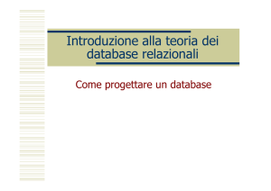 Introduzione alla teoria dei database relazionali
