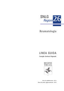 Reumatologia. Linee Guida Regione Toscana