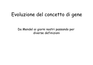 Evoluzione del concetto di gene