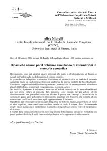 Dinamiche neurali per il richiamo simultaneo di