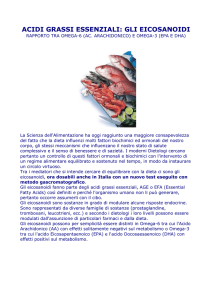 acidi grassi essenziali: gli eicosanoidi