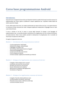 Corso base programmazione Android