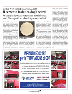 Il cemento fosfatico dagli scarti