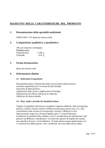 Lidocaina spray scheda sicurezza