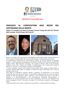 omaggio al compositore max reger nel centenario