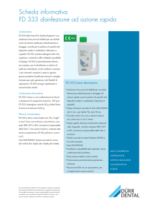 Scheda informativa FD 333 disinfezione ad azione rapida