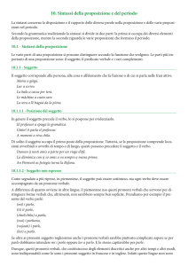 10. Sintassi della proposizione e del periodo