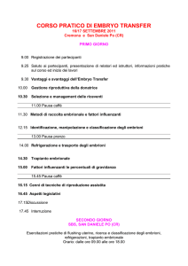 corso pratico di embryo transfer