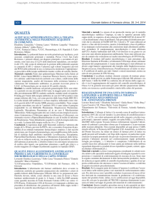 qualità - Giornale Italiano di Farmacia Clinica