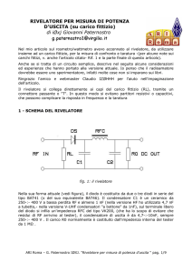 Rilevatore per la misura della potenza di uscita