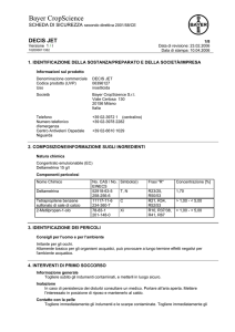 SCHEDA SICUREZZA DECIS JET