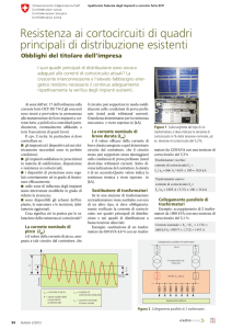 Resistenza ai cortocircuiti di quadri principali di distribuzione