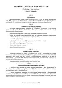 Disciplinare di produzione Basilico Genovese