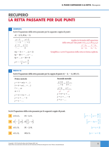 La retta passante per due punti - Zanichelli online per la scuola