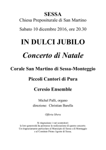 il programma della serata