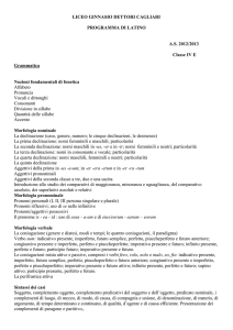 Programma di Latino - Liceo Classico Dettori