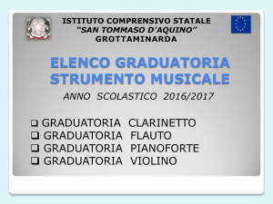 elenco graduatoria strumento musicale