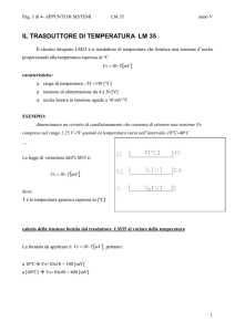 IL TRASDUTTORE DI TEMPERATURA LM 35 [ ] [ ] [ ]