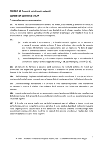 CAPITOLO 15 Proprietà elettriche – ESERCIZI CON SOLUZIONE