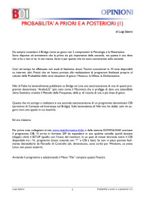 Probabilità a priori e posteriori