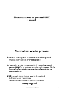 Sincronizzazione tra processi segnali