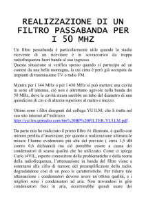 realizzazione di un filtro passabanda per i 50 mhz