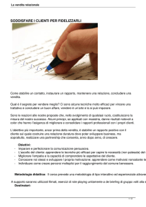 La vendita relazionale - Gestioni e consulenze alberghiere
