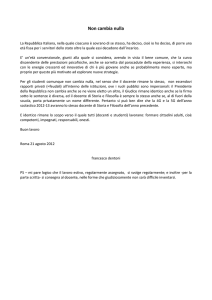 Non cambia nulla - docente francesco dentoni