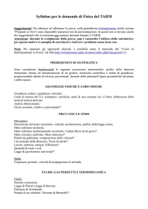 Syllabus - Classe dei corsi di laurea in Fisica