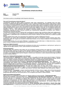 Incontinenza urinaria da sforzo
