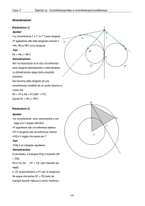 Esercizi su Circonferenza/retta e circonferenza/circonferenza