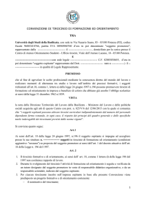1 CONVENZIONE DI TIROCINIO DI
