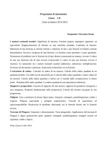 programma 2D Matematica 2015 - Istituto Comprensivo N.1 – Porto