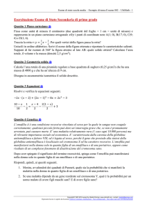 Esame di stato I ciclo – Tema 2 con soluzioni – UbiMath (2016.5)