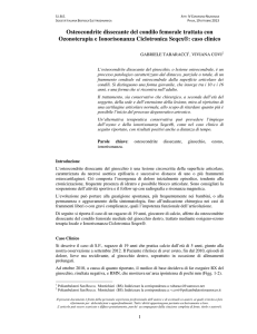 Osteocondrite dissecante del condilo femorale trattata con