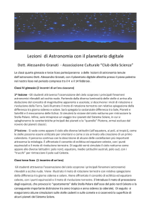 Lezioni di Astronomia con il planetario digitale