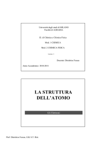 LA STRUTTURA DELL`ATOMO