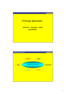 I Principi alimentari