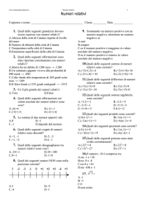 Numeri relativi - Matematicamente