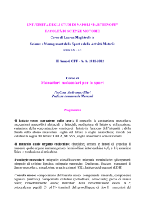 Marcatori molecolari per lo sport