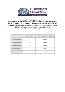 Numeri estratti in data 16/12/2016