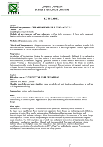 Operazioni Unitarie e Fondamentali