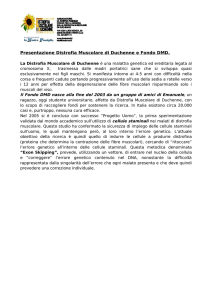 Presentazione Distrofia Muscolare di Duchenne e Fondo DMD