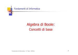 Algebra di Boole - Java: Istruzione switch, ciclo for, array